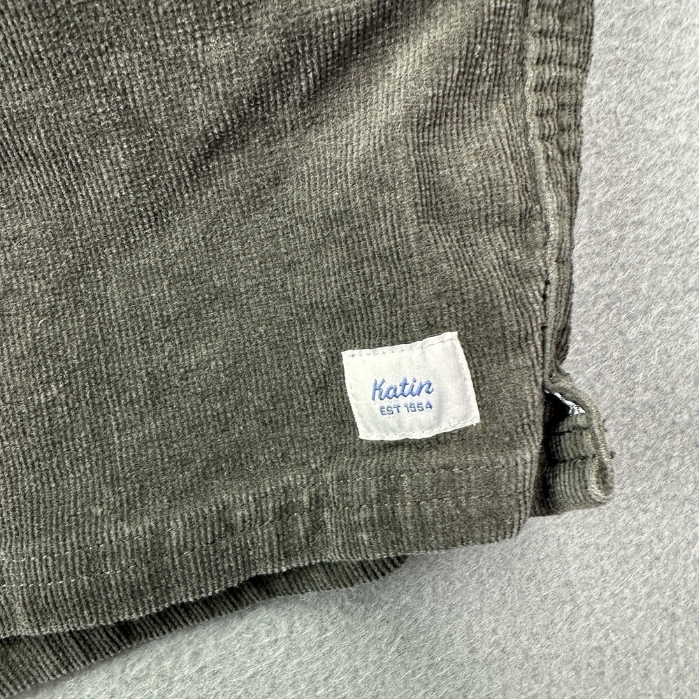 Katin Shorts Mens Sm Gray Corduroy Drawstring Elastic Waist Pockets 29x6 - Picture 2 of 11